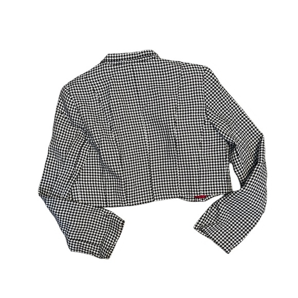Jessica Howard Black and White Houndstooth Jacket. Open front crop & classic 4p - Picture 2 of 10